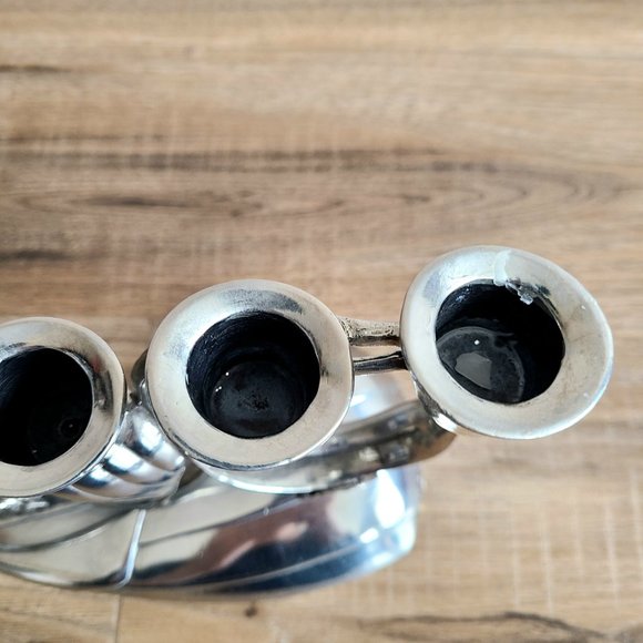 Vintage 1992 Seagull Canada Pewter Etain Zina  candleholder/candlesticks. - Picture 4 of 8